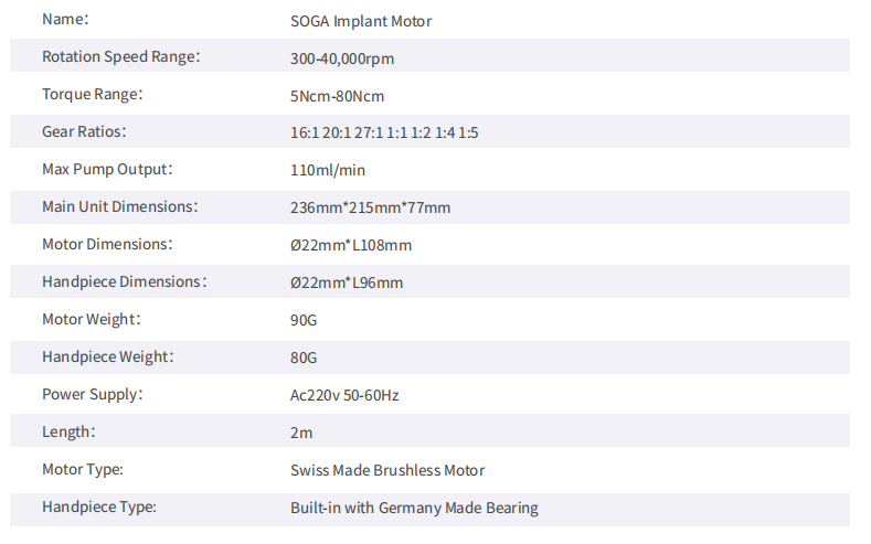 Implant motor-S